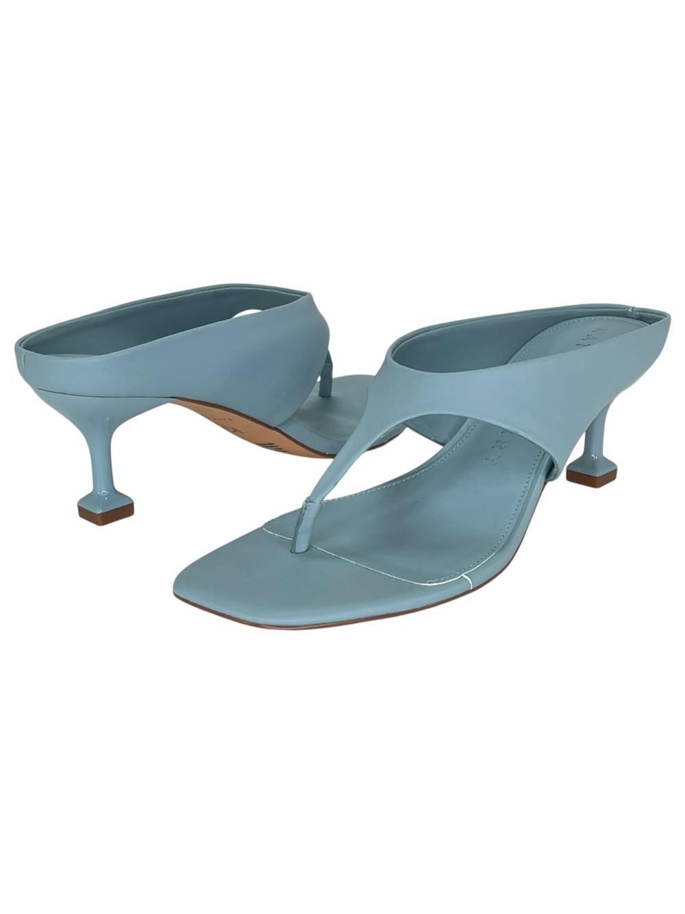 Katy Perry Oceanside Blue Low Rise Heeled Womens Thong Sandals Size 9M - Picture 8 of 10